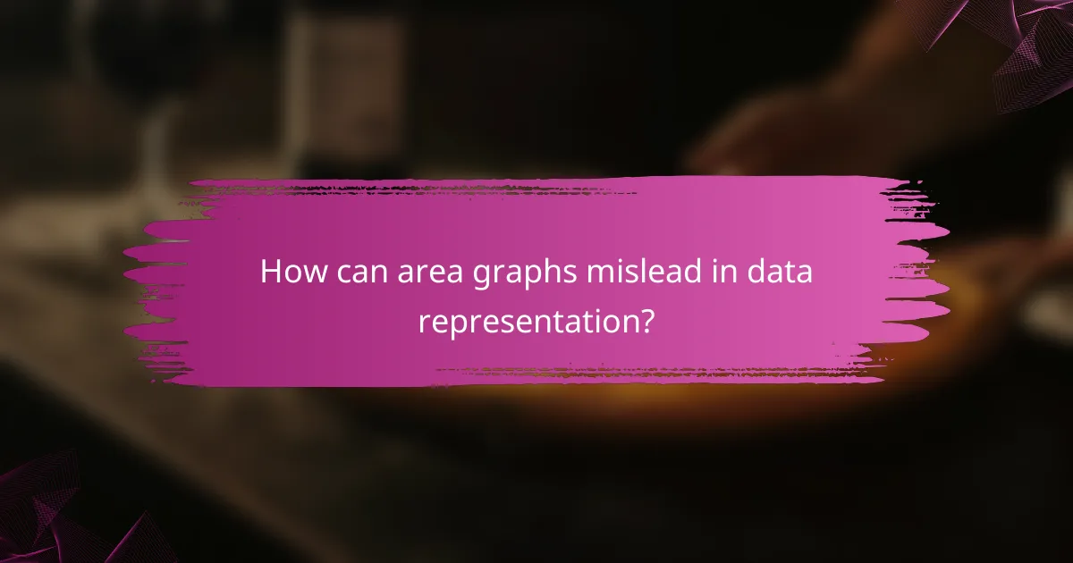 How can area graphs mislead in data representation?