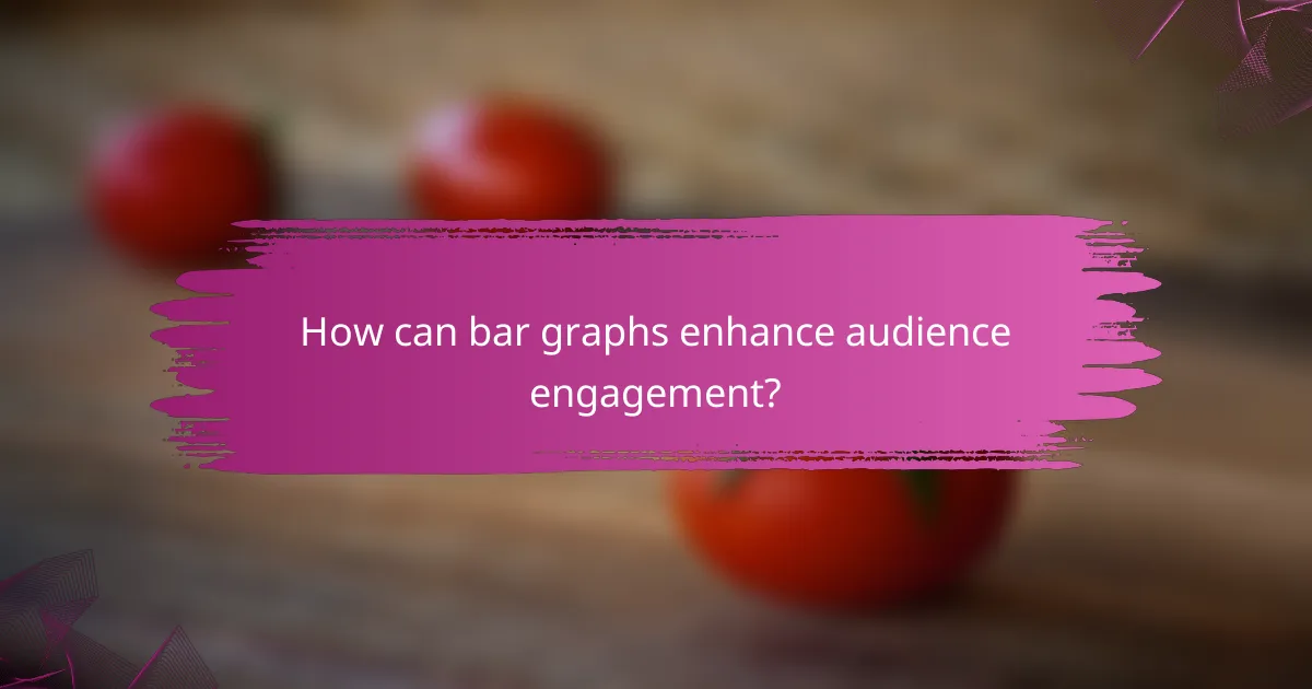 How can bar graphs enhance audience engagement?