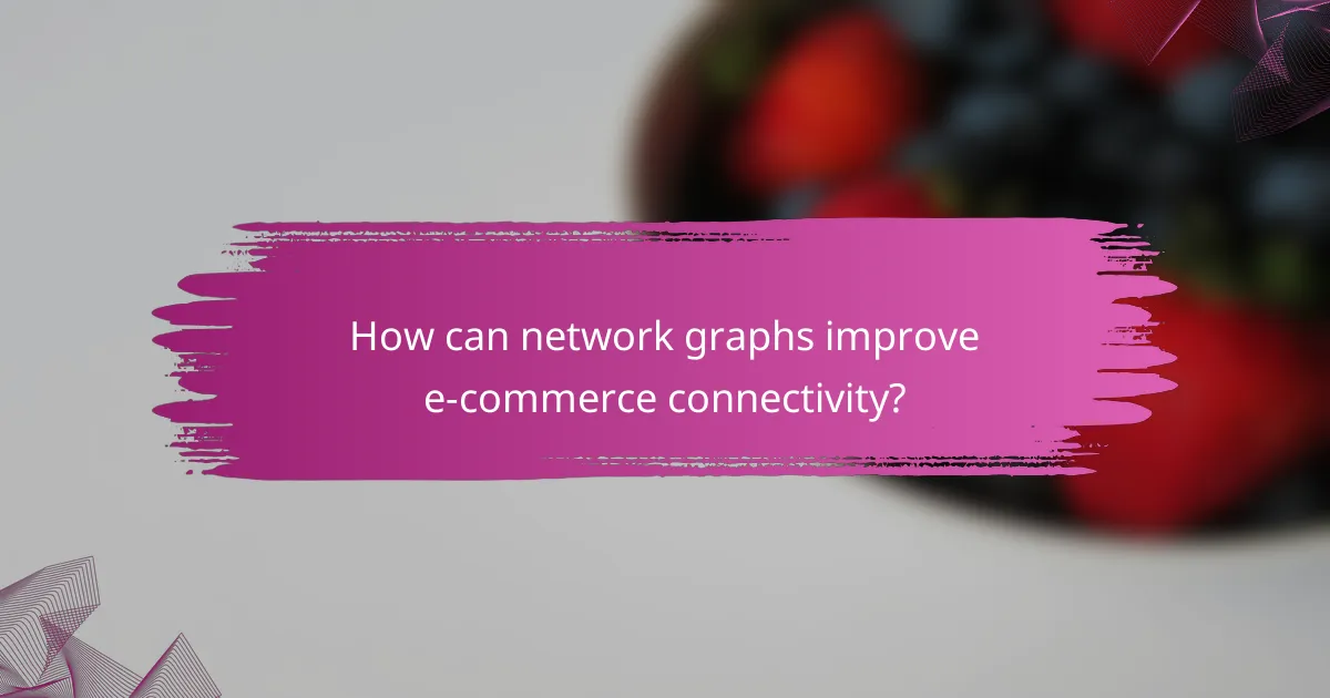 How can network graphs improve e-commerce connectivity?