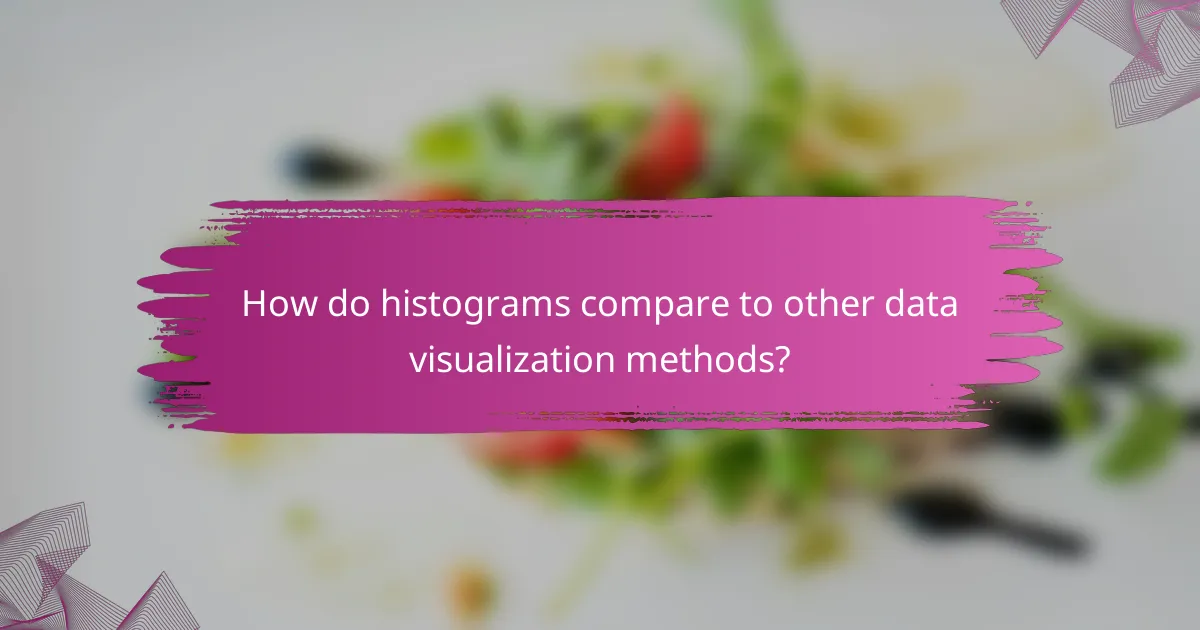 How do histograms compare to other data visualization methods?