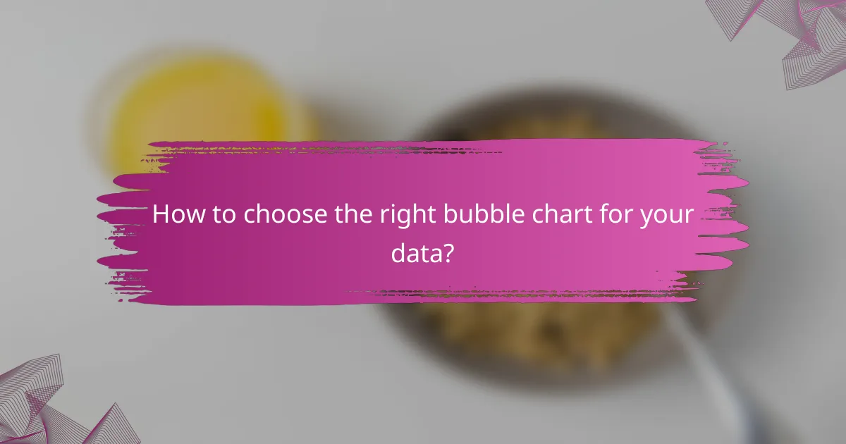 How to choose the right bubble chart for your data?