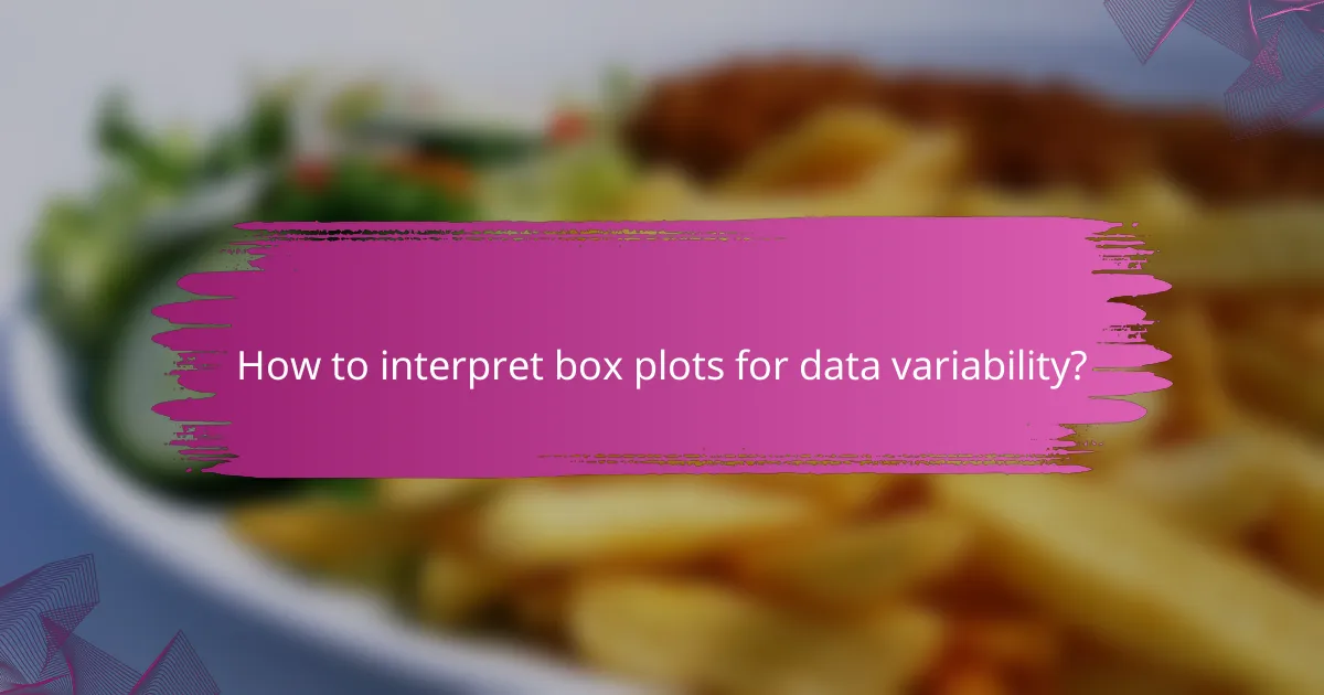 How to interpret box plots for data variability?