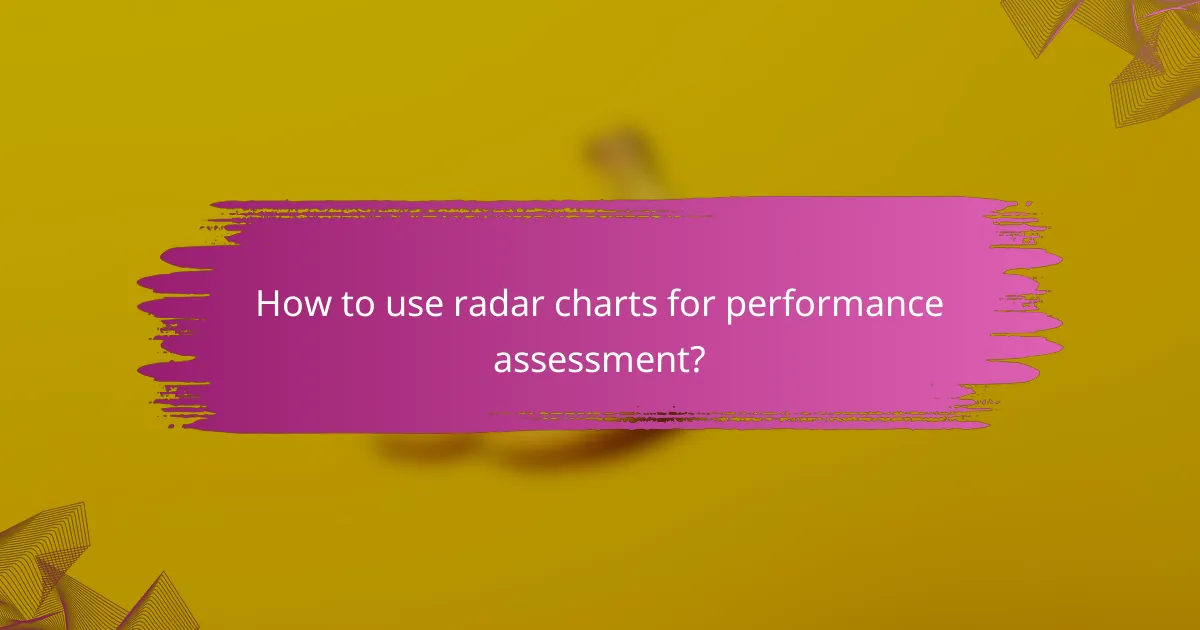 How to use radar charts for performance assessment?