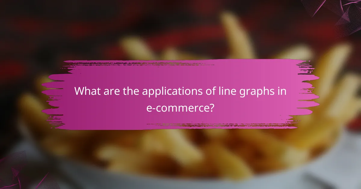 What are the applications of line graphs in e-commerce?