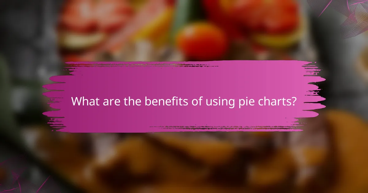 What are the benefits of using pie charts?