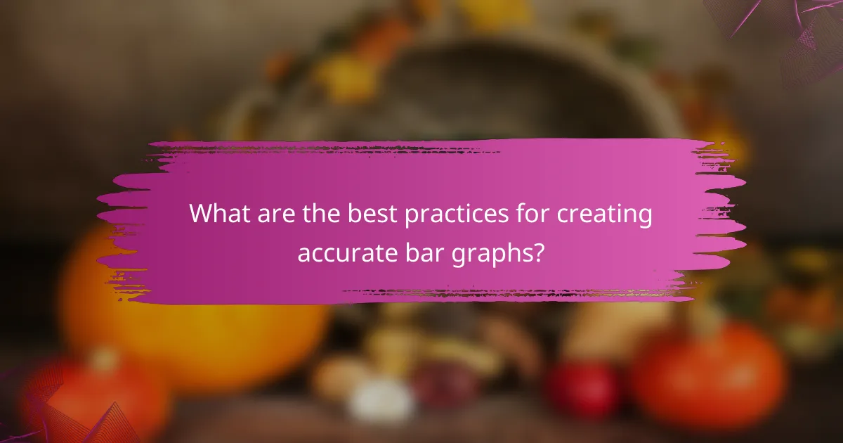 What are the best practices for creating accurate bar graphs?