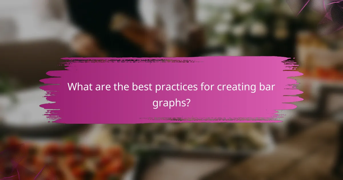 What are the best practices for creating bar graphs?