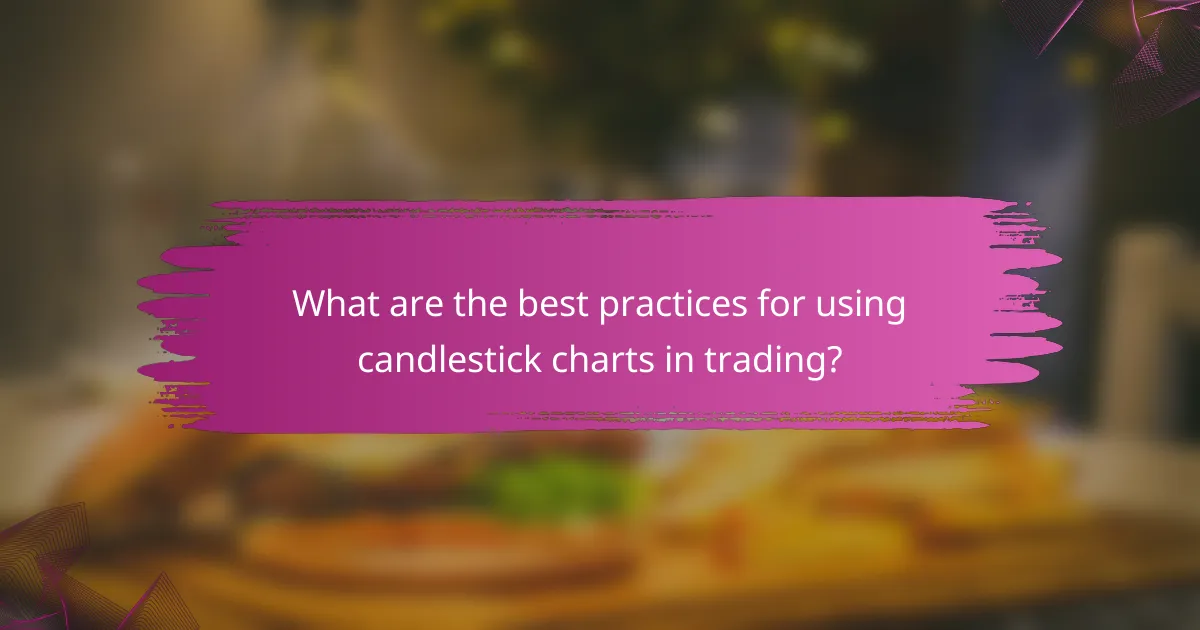 What are the best practices for using candlestick charts in trading?
