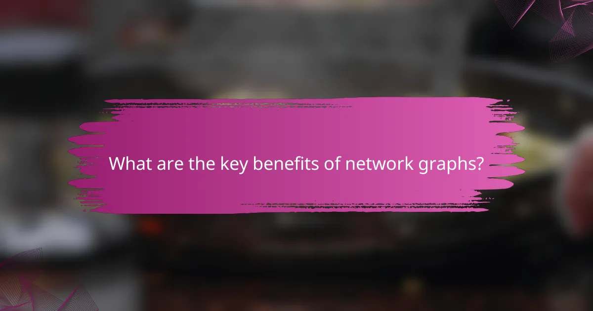 What are the key benefits of network graphs?