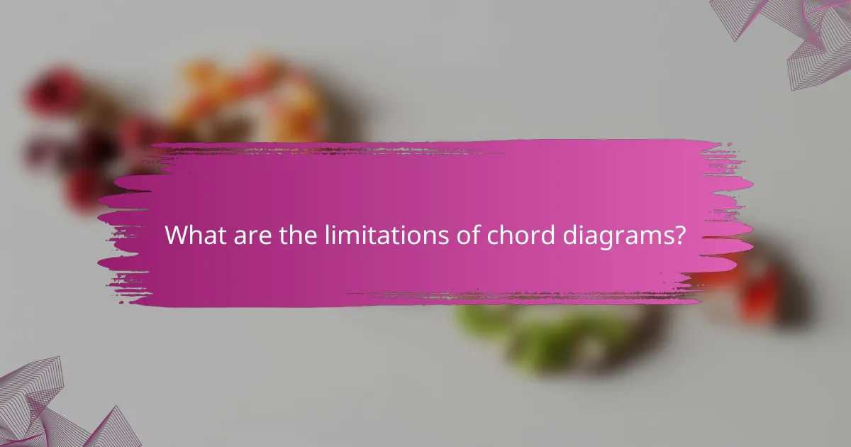 What are the limitations of chord diagrams?