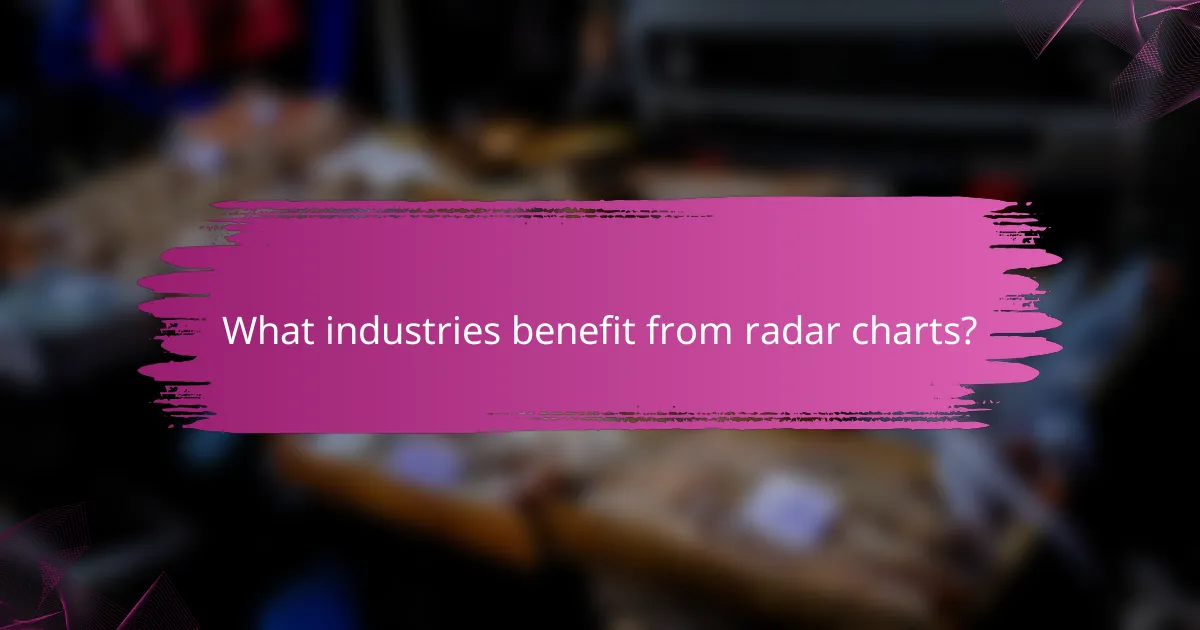 What industries benefit from radar charts?