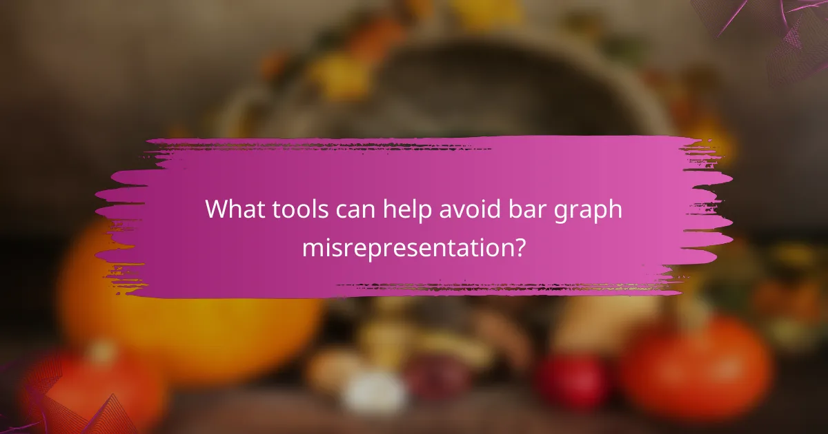 What tools can help avoid bar graph misrepresentation?